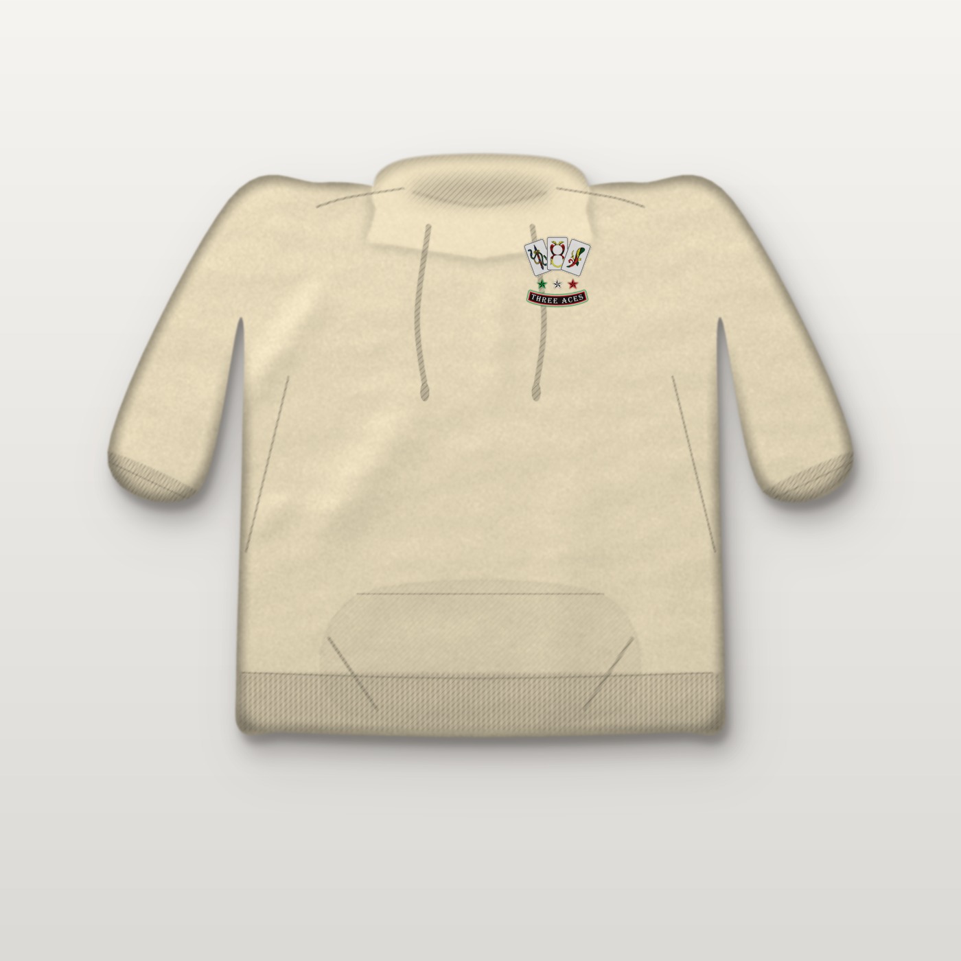 Aces pullover hoodie in cream